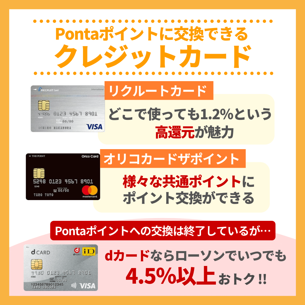 Pontaポイントに交換できるクレジットカードもある！