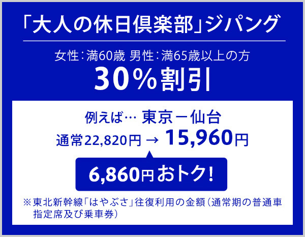 JR東日本線やJR北海道線が何度でも30%オフ