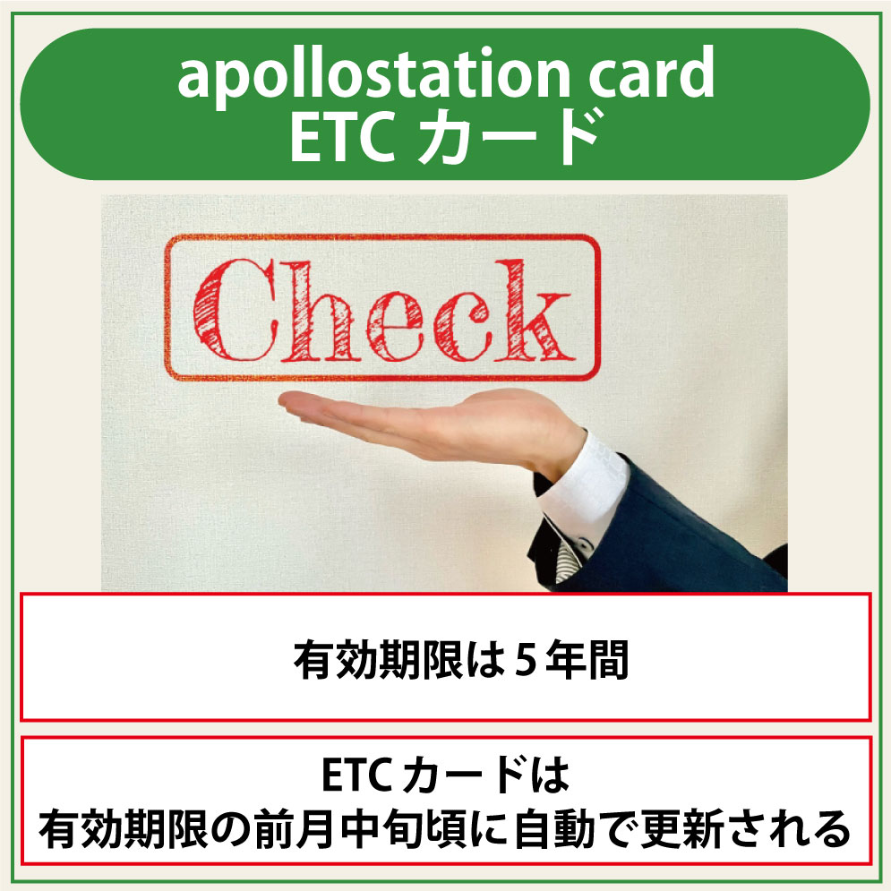 apollostation cardのETCカードの更新・有効期限