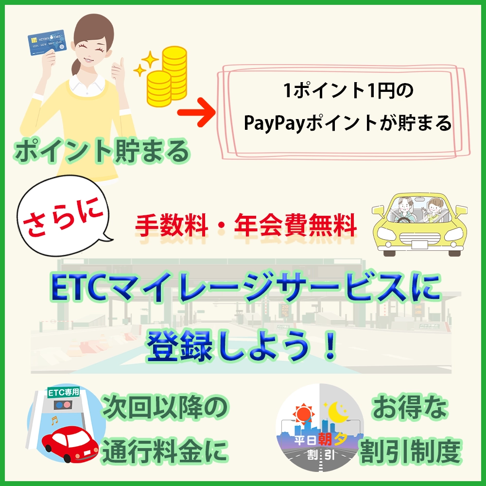 PayPayカード ゴールドのETCカードはポイントも貯まる！ETCマイレージも登録しよう！